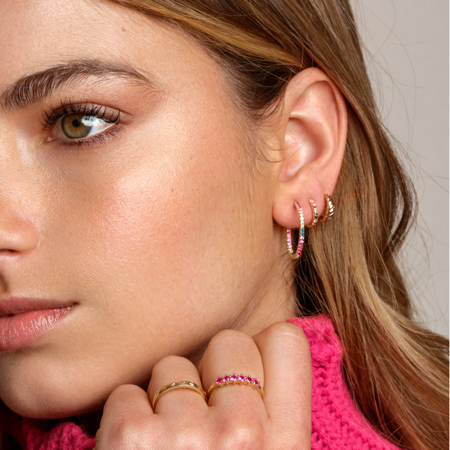 PIERCING MINI RAINBOW BAÑO DE ORO