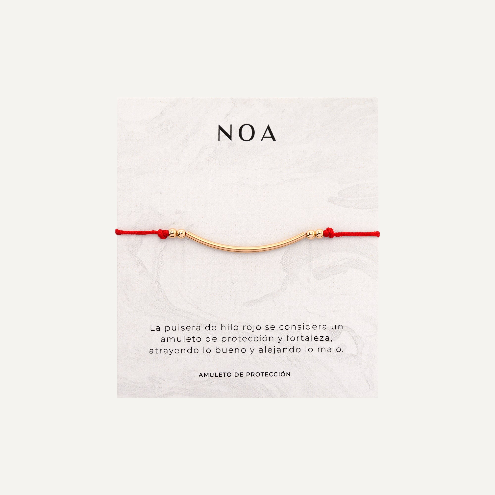PULSERA ARCO DE HILO ROJO BAÑO EN ORO