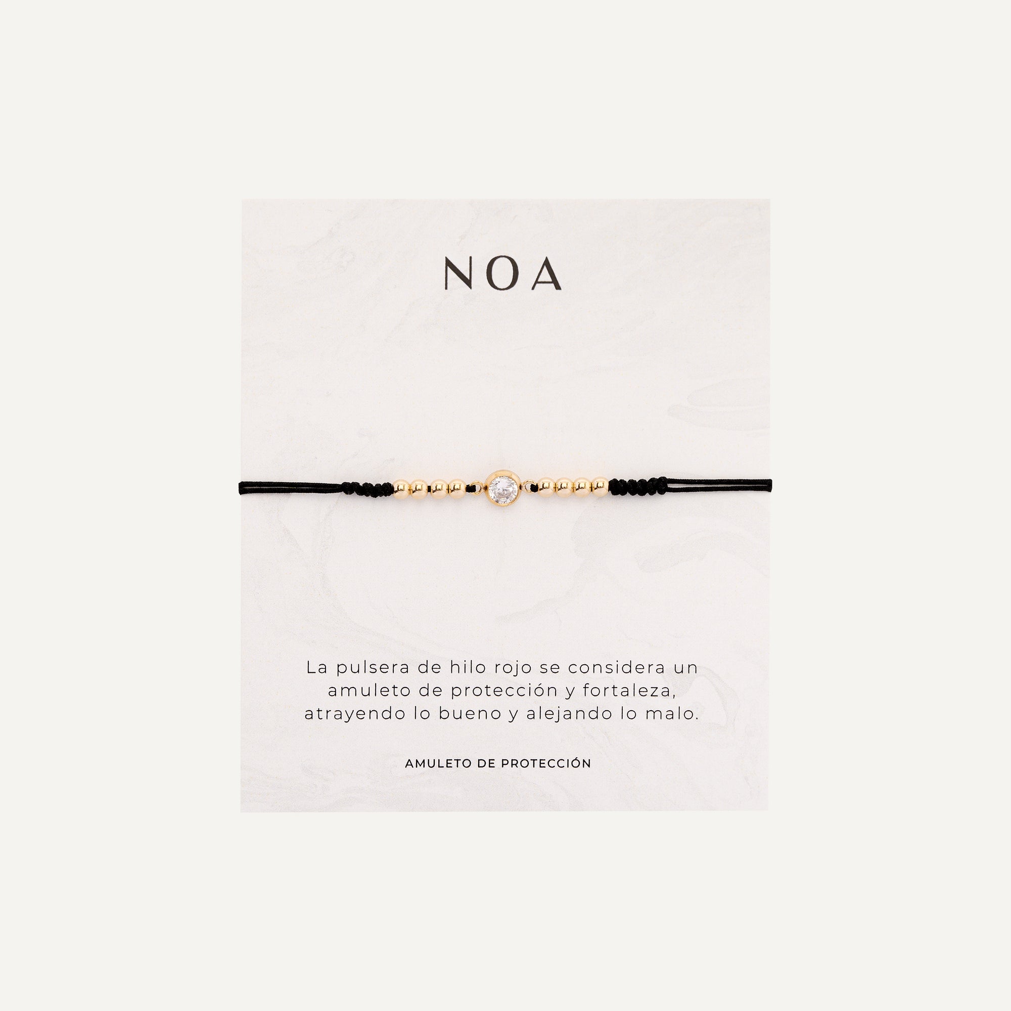 PULSERA GABRIELLE BALLS DE HILO NEGRO BAÑO EN ORO