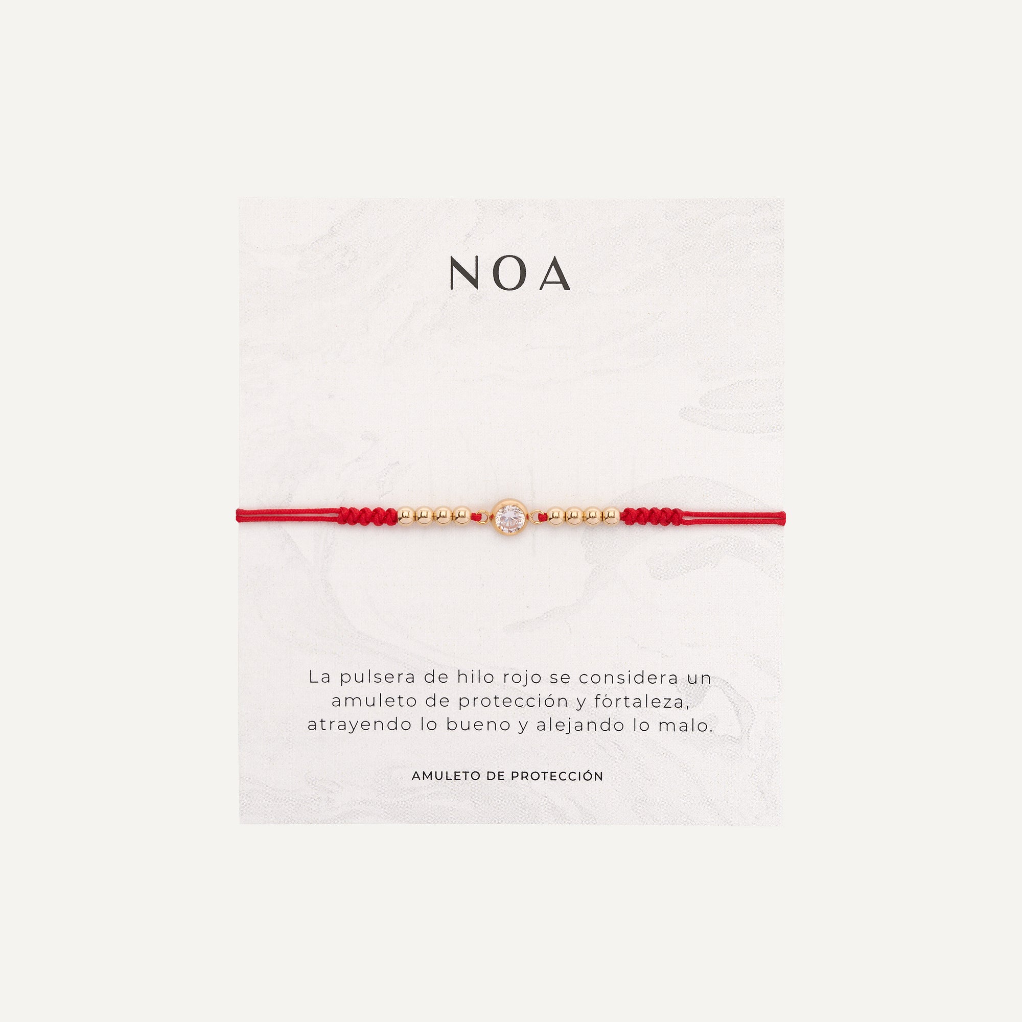 PULSERA GABRIELLE BALLS DE HILO ROJO BAÑO EN ORO