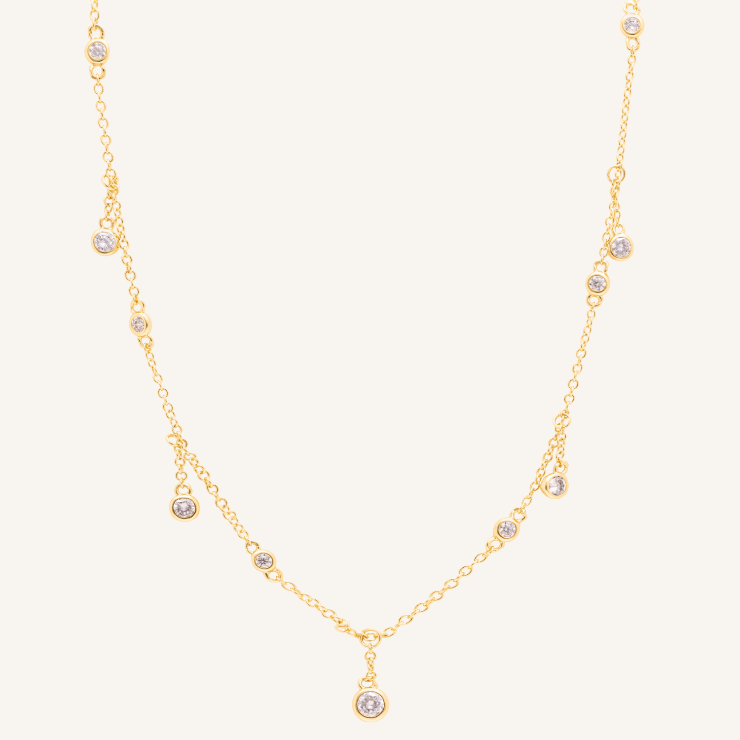 COLLAR CASCADAS SHINE BAÑO DE ORO