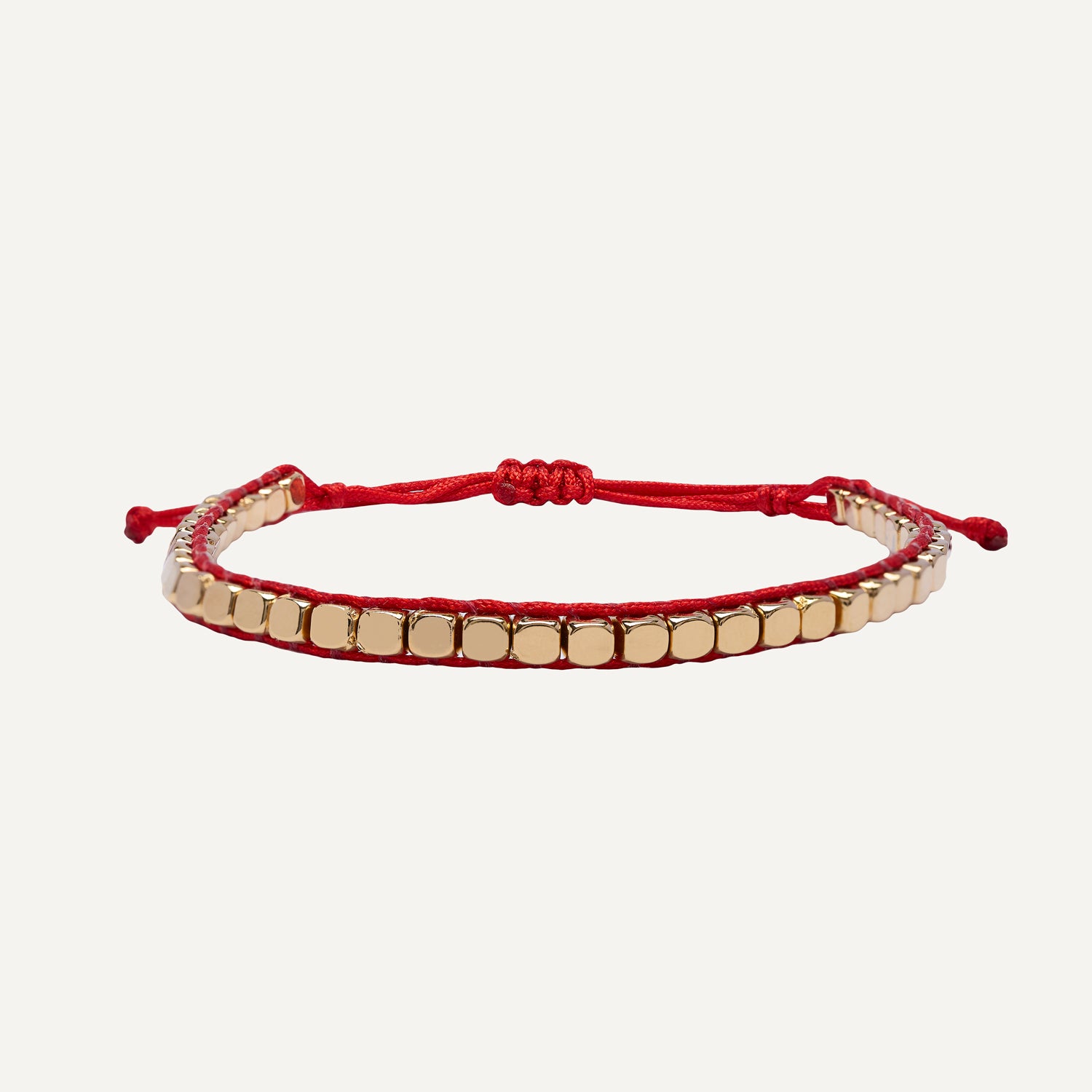 PULSERA DE HILO ROJA SQUARE GOLFI