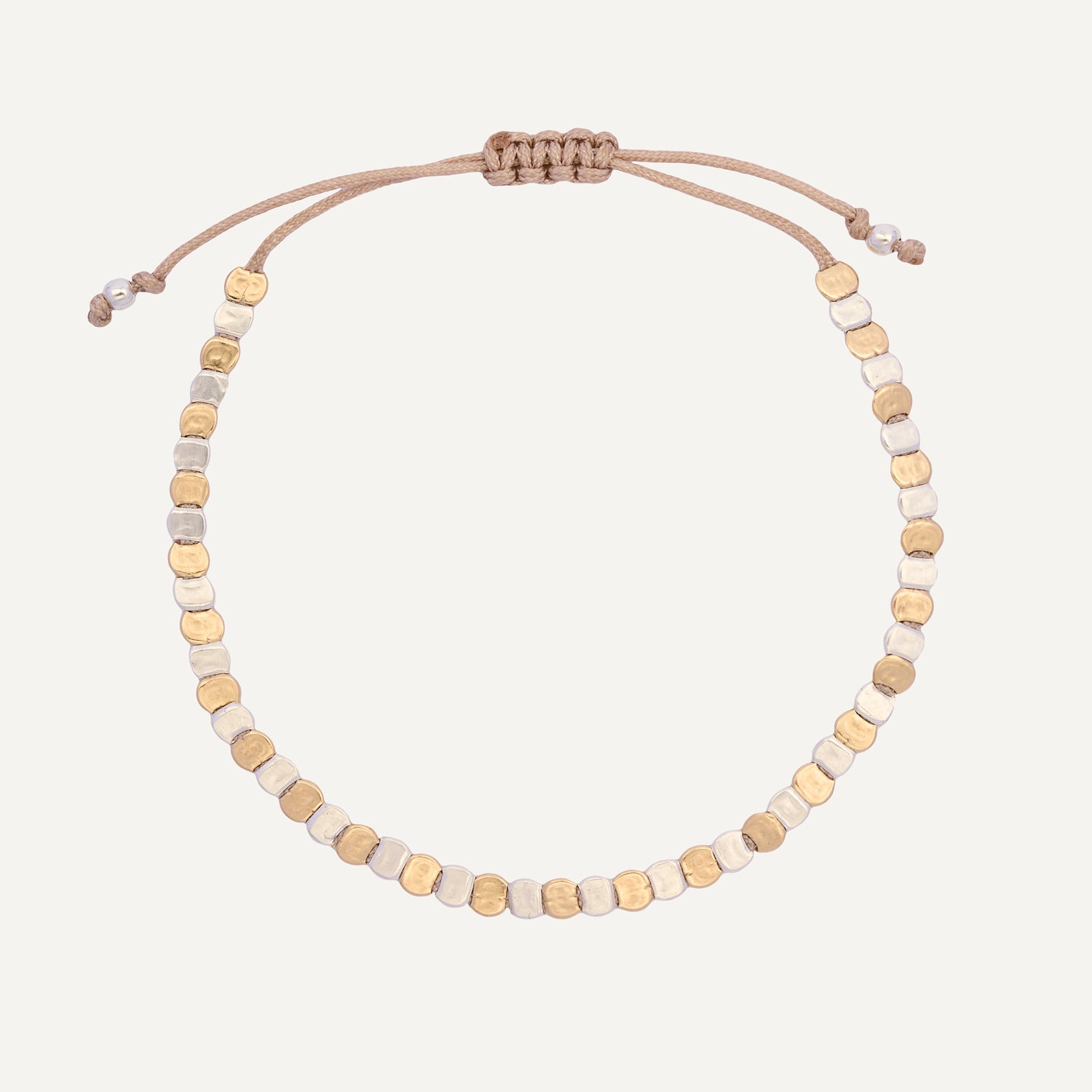 PULSERA DE HILO ARENA MIX GOLFI & PLATA