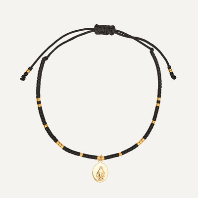 PULSERA DE HILO BLACK GOLFI VIRGEN DE LOS RAYOS