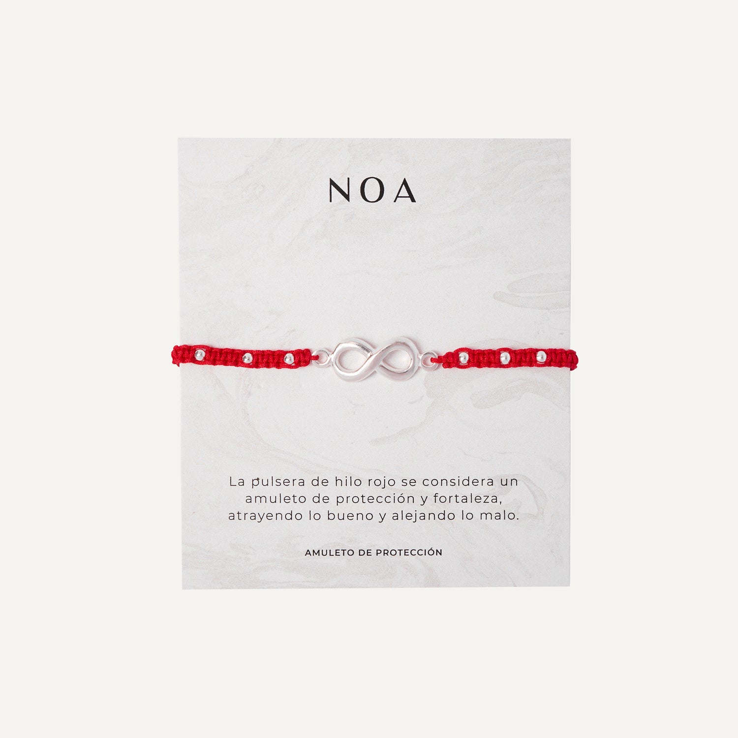 PULSERA DE HILO ROJO TEJIDO INFINITO