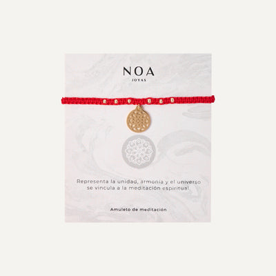PULSERA DE HILO ROJO MANDALA ARMONÍA GOLFI