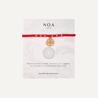 PULSERA DE HILO ROJO MANDALA EQUILIBRIO GOLFI