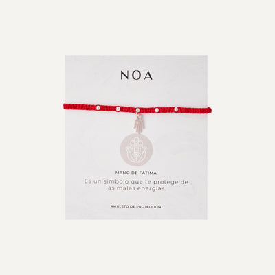 PULSERA DE HILO ROJO TEJIDO MANO DE FÁTIMA