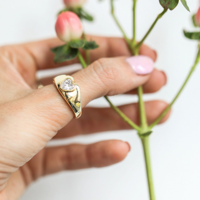 ANILLO AMORE BAÑO DE ORO