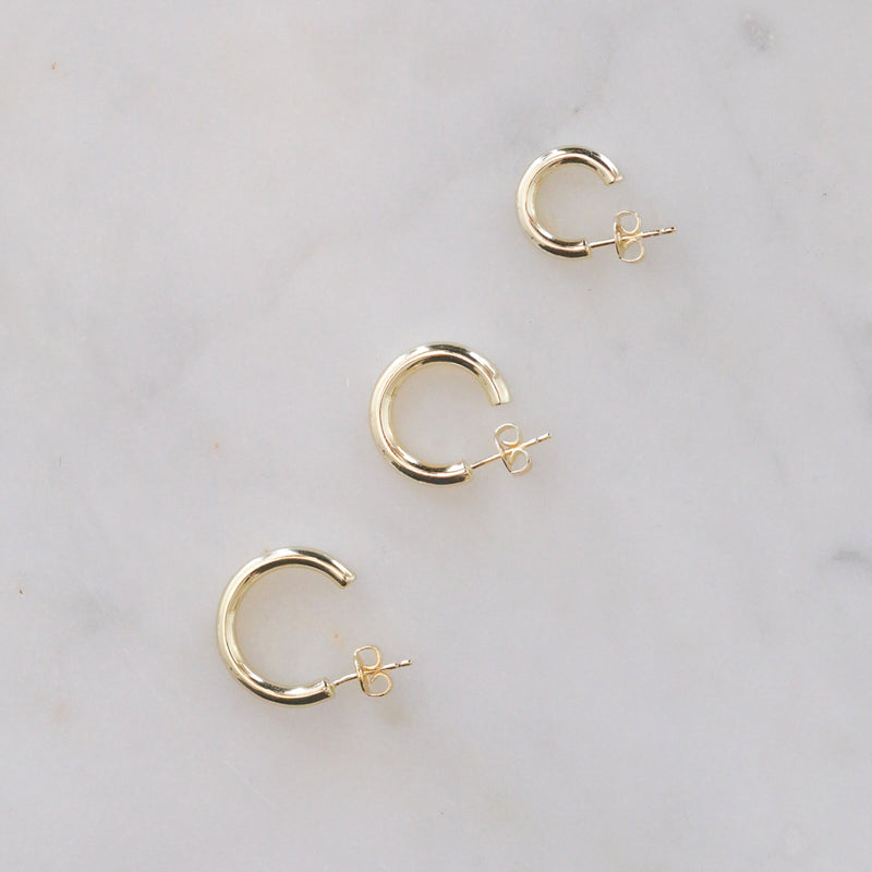 ARGOLLAS KENDALL BAÑO DE ORO 12MM.
