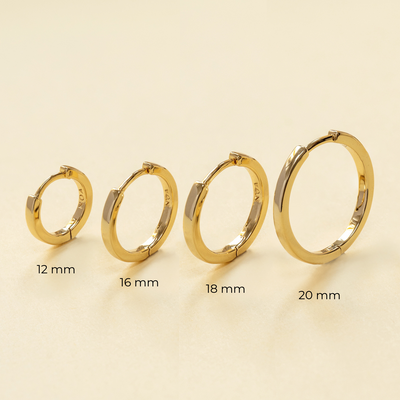 ARGOLLAS MIA BAÑO DE ORO 12MM