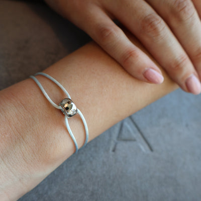 PULSERA LAZO CORAZON PLATA