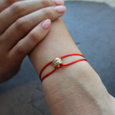 PULSERA LAZO ESPIGA BAÑO DE ORO