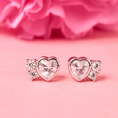AROS MOM CORAZÓN PUNTO DE LUZ PLATA