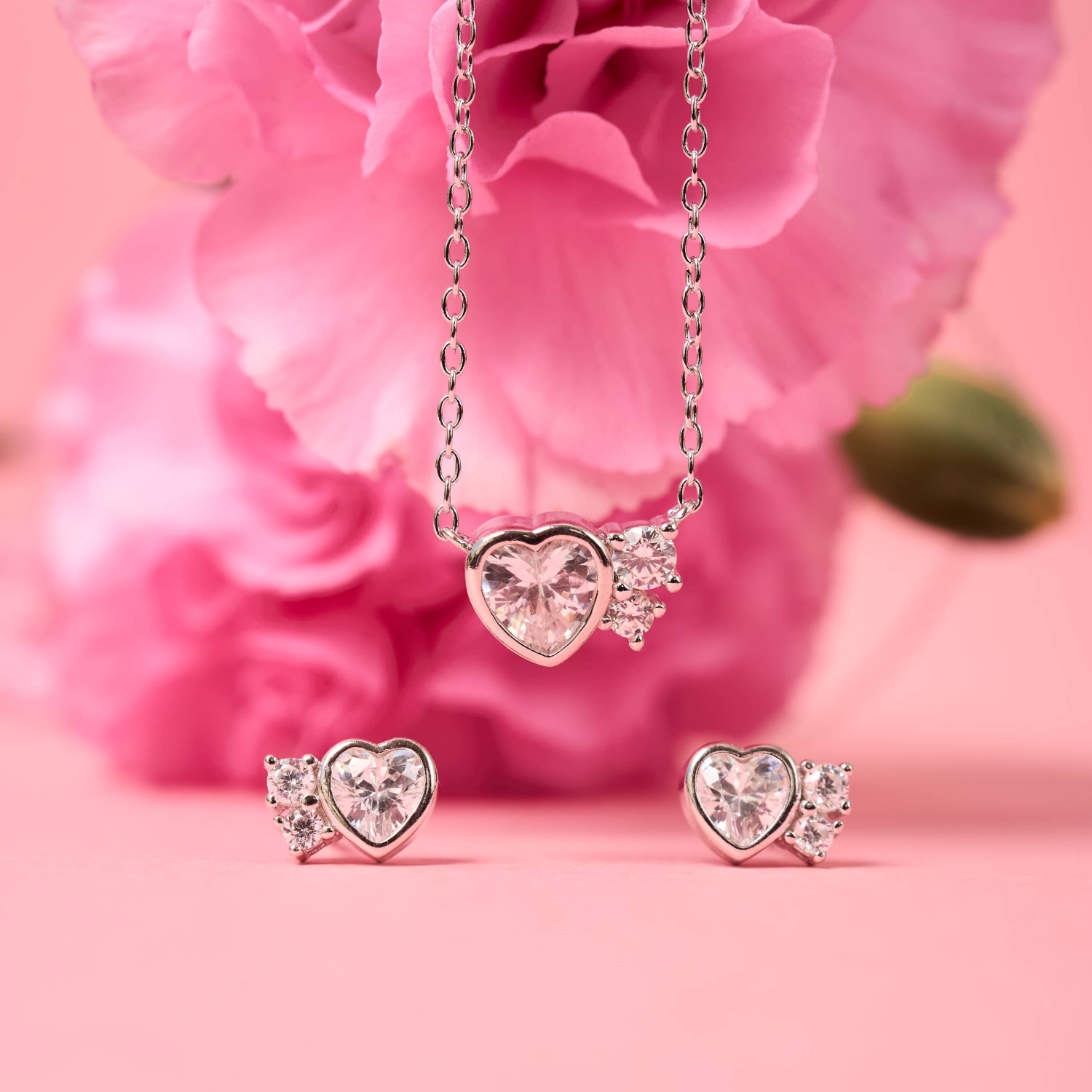 AROS MOM CORAZÓN PUNTO DE LUZ PLATA