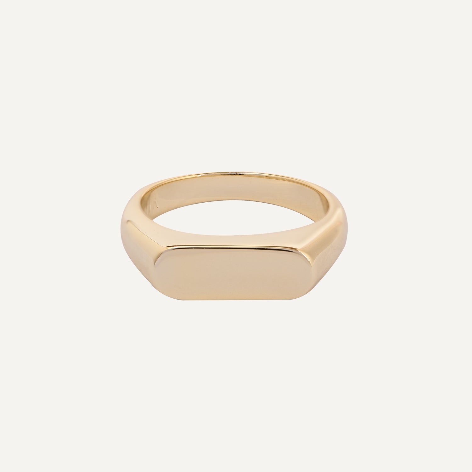 ANILLO SELLO DELGADO BAÑO DE ORO