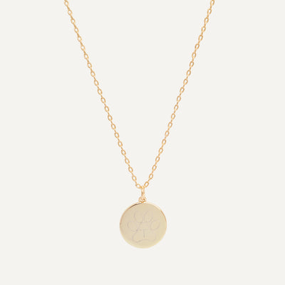 COLLAR MEDALLÓN CIRCULO GRANDE BAÑO DE ORO