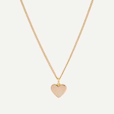 COLLAR MEDALLÓN CORAZÓN BAÑO DE ORO