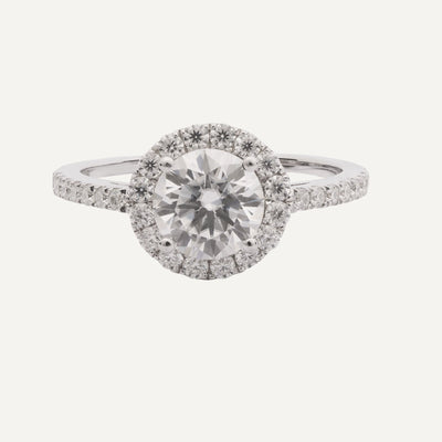 SOLITARIO HALO CON PAVÉ