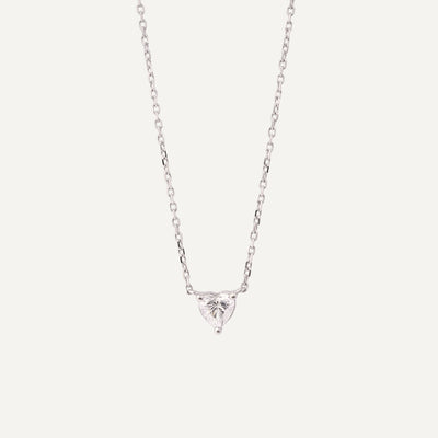 COLLAR MOM HEART WHITE SOLITARY PLATA