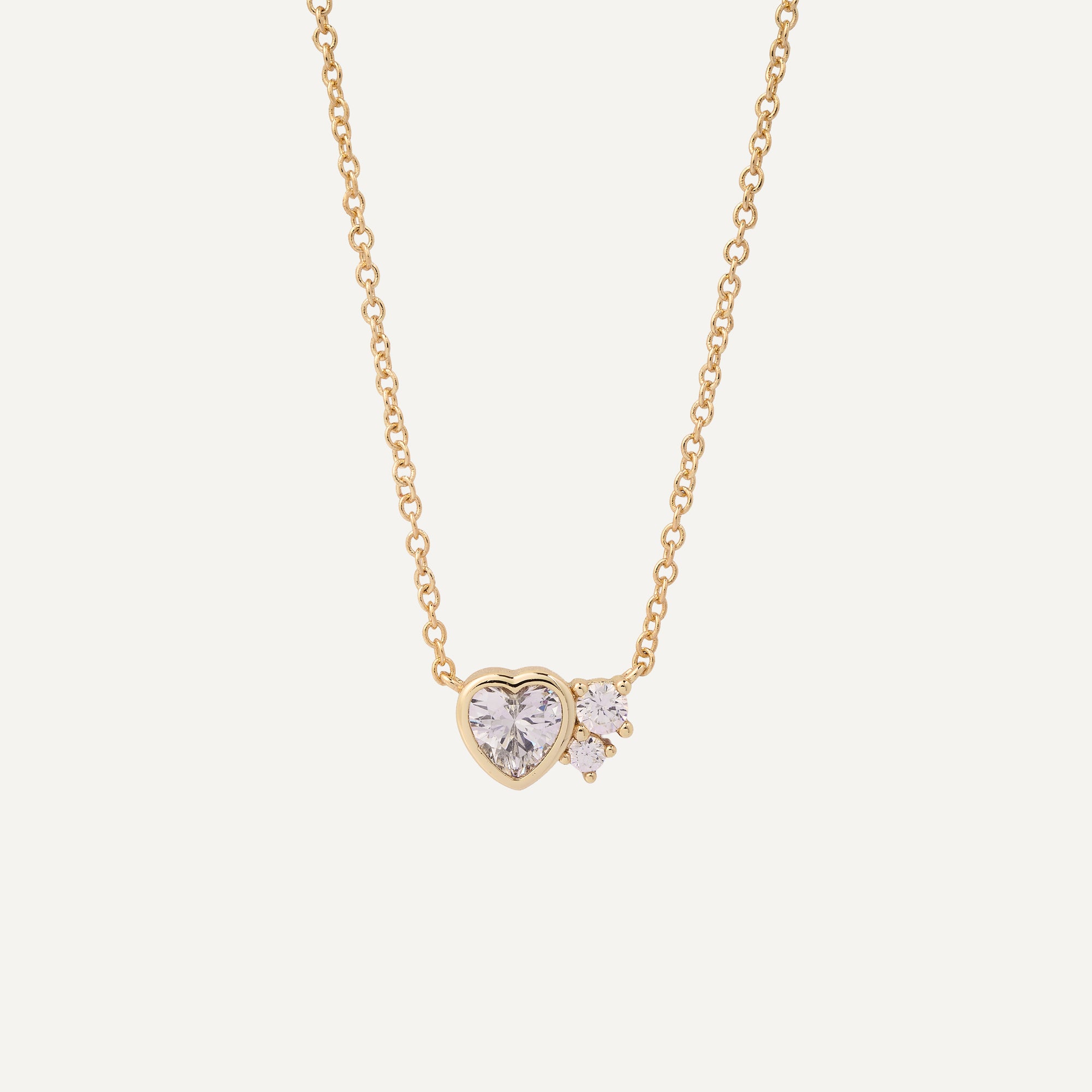 COLLAR MOM CORAZÓN PUNTO DE LUZ BAÑO DE ORO