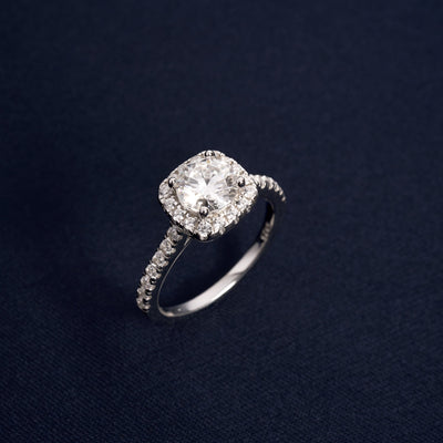 HALO PAVÉ CUSHION
