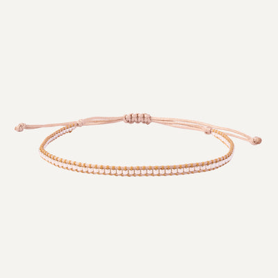 PULSERA DE HILO ARENA PETIT PLATA