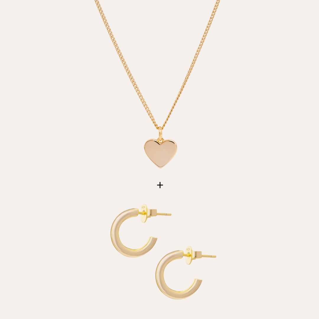 PACK CORAZÓN DORADO BAÑO DE ORO