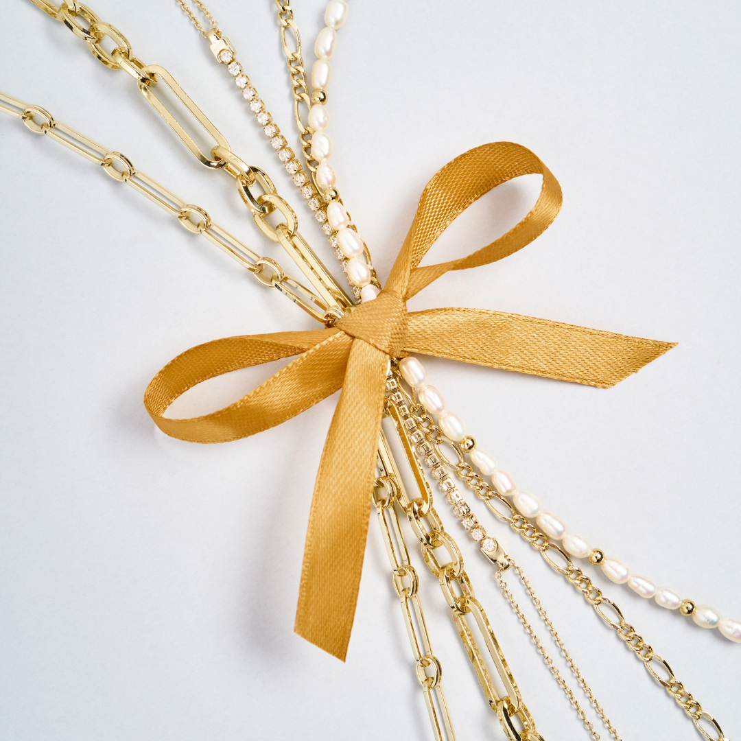 COLLAR PERLA RÍO BAÑO DE ORO