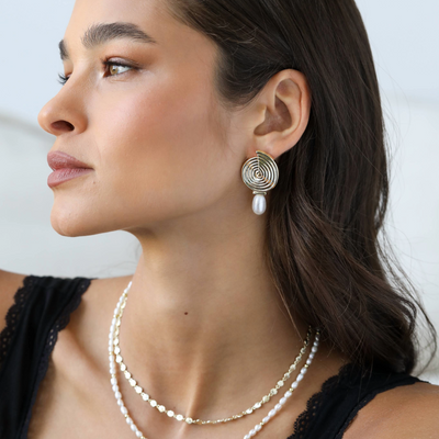 AROS CORAL BAÑO DE ORO