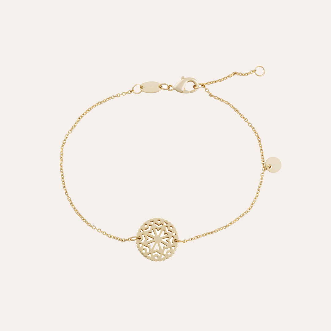 PULSERA MANDALA BAÑO DE ORO