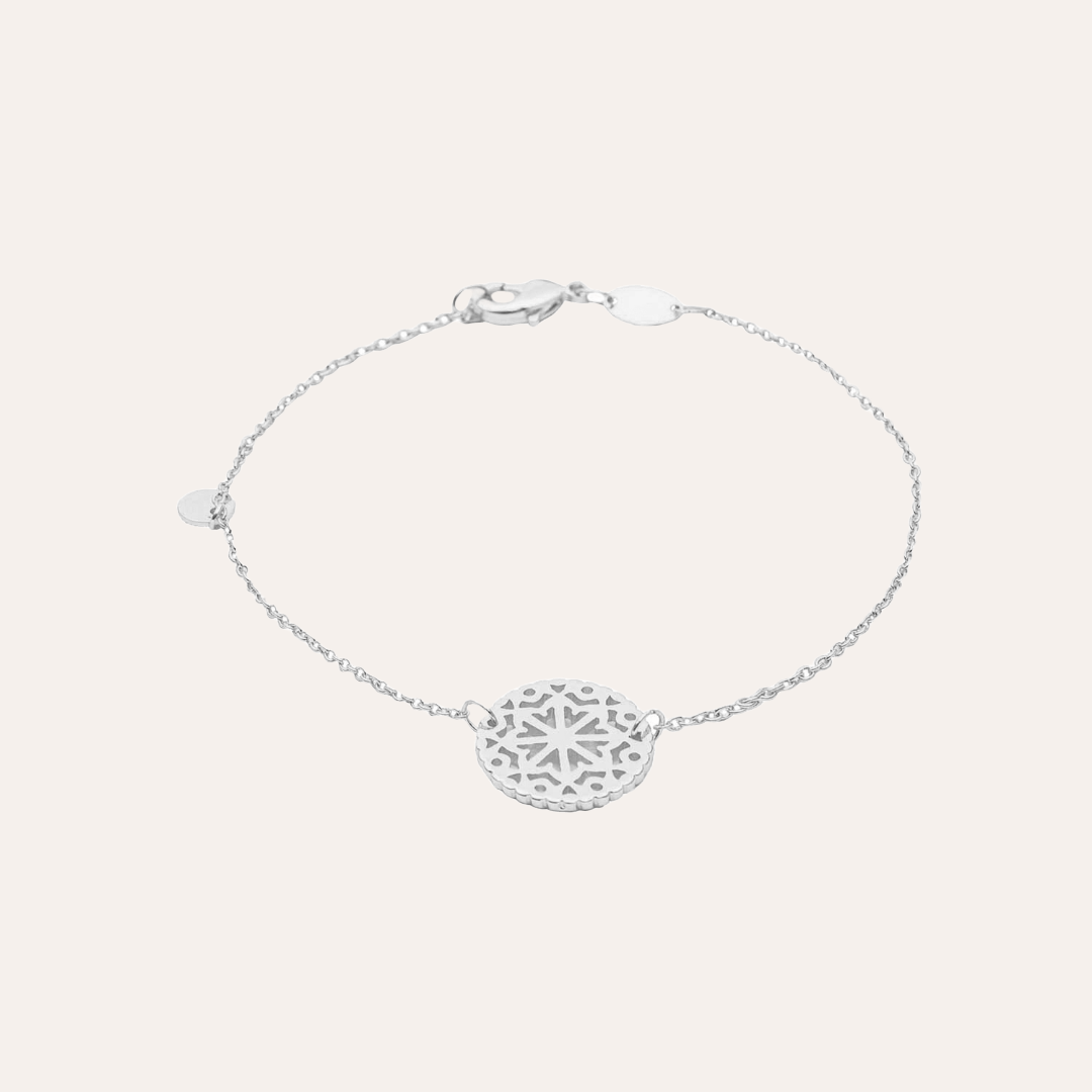 PULSERA MANDALA PLATA