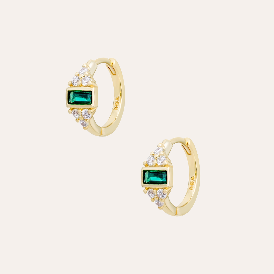 ARGOLLAS EMI GREEN BAÑO DE ORO