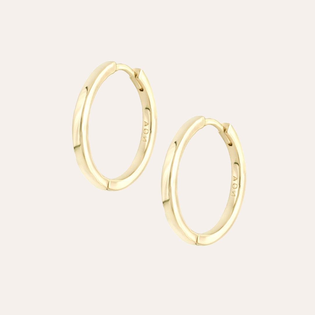 ARGOLLAS MIA BAÑO DE ORO 20MM