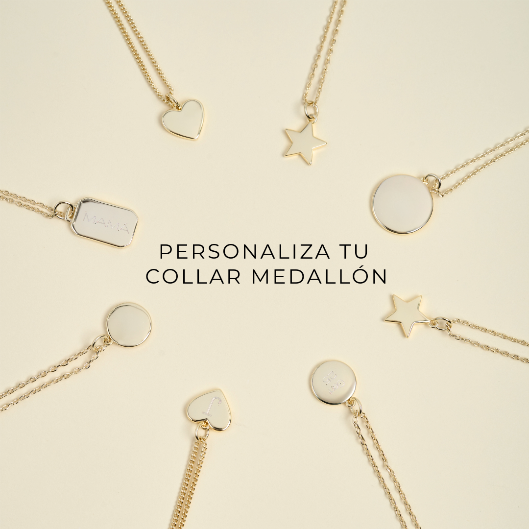 COLLAR MEDALLÓN CIRCULO PEQUEÑO BAÑO DE ORO
