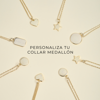 COLLAR MEDALLÓN CIRCULO GRANDE BAÑO DE ORO