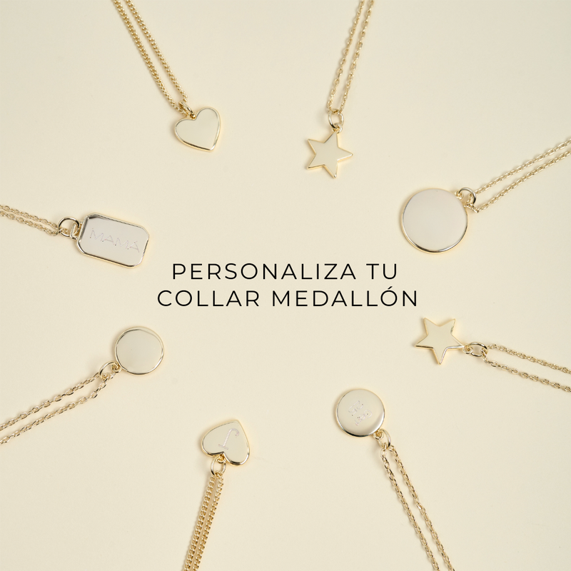 COLLAR MEDALLÓN CIRCULO GRANDE BAÑO DE ORO