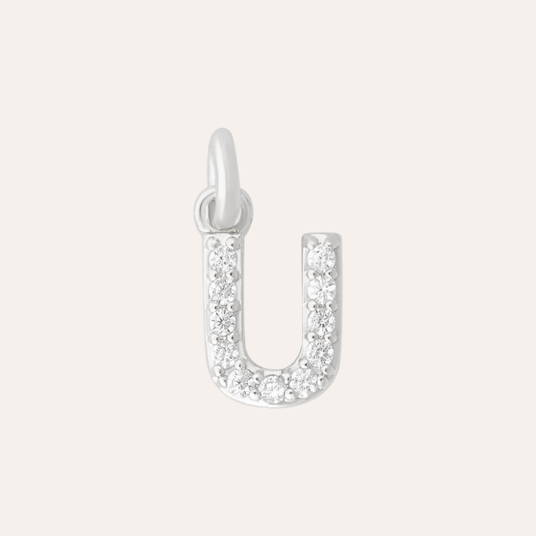 CHARM LETRA U PLATA