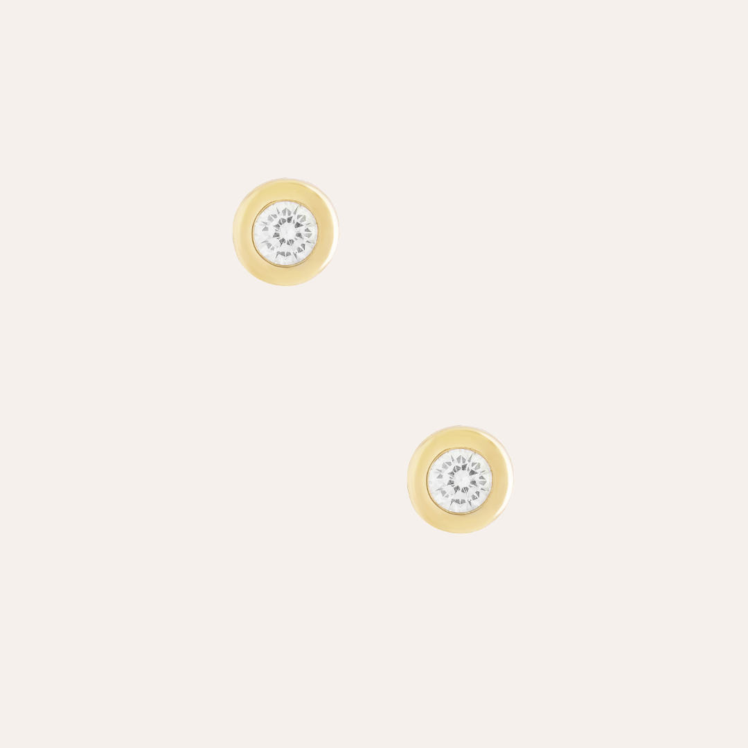 AROS MUJER ZIRCÓN ORO 18K