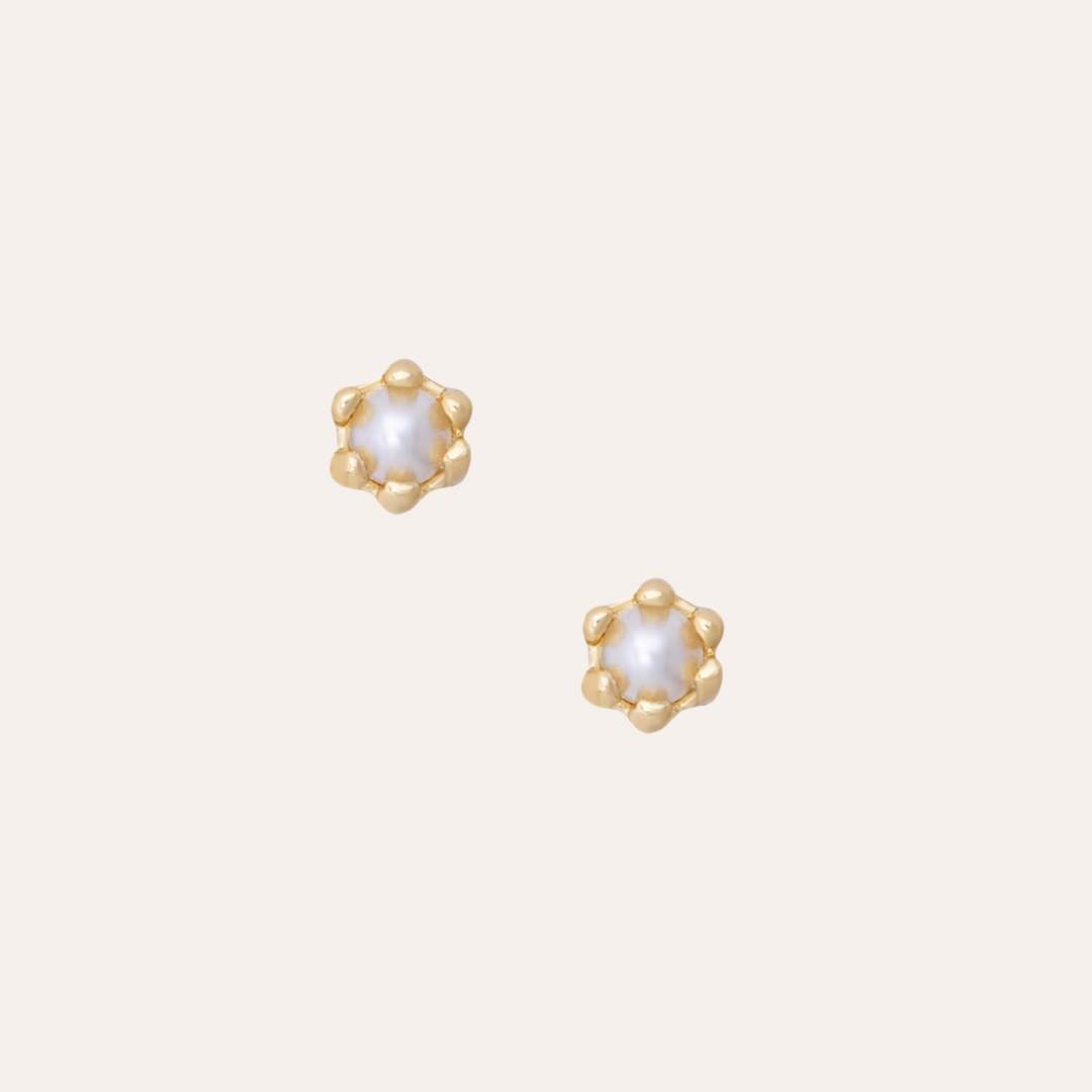 AROS PUNTO PEARL BAÑO DE ORO