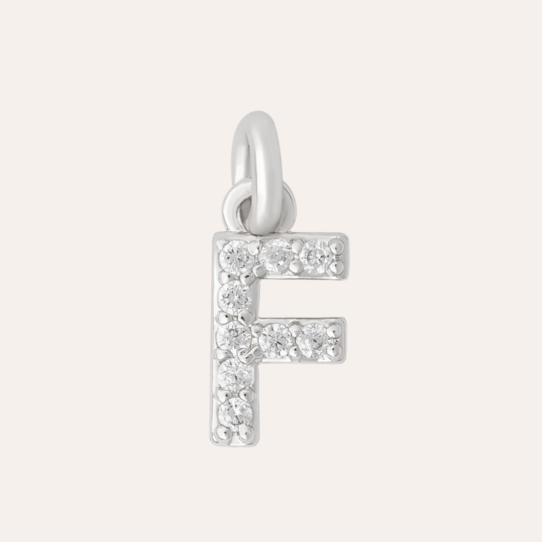 CHARM LETRA F PLATA