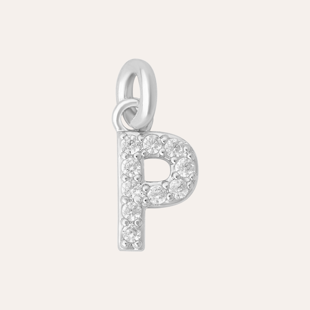 CHARM LETRA P PLATA