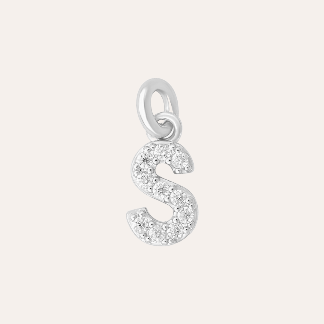 CHARM LETRA S PLATA