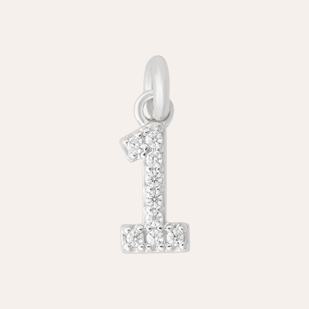 CHARM NÚMERO 1 PLATA