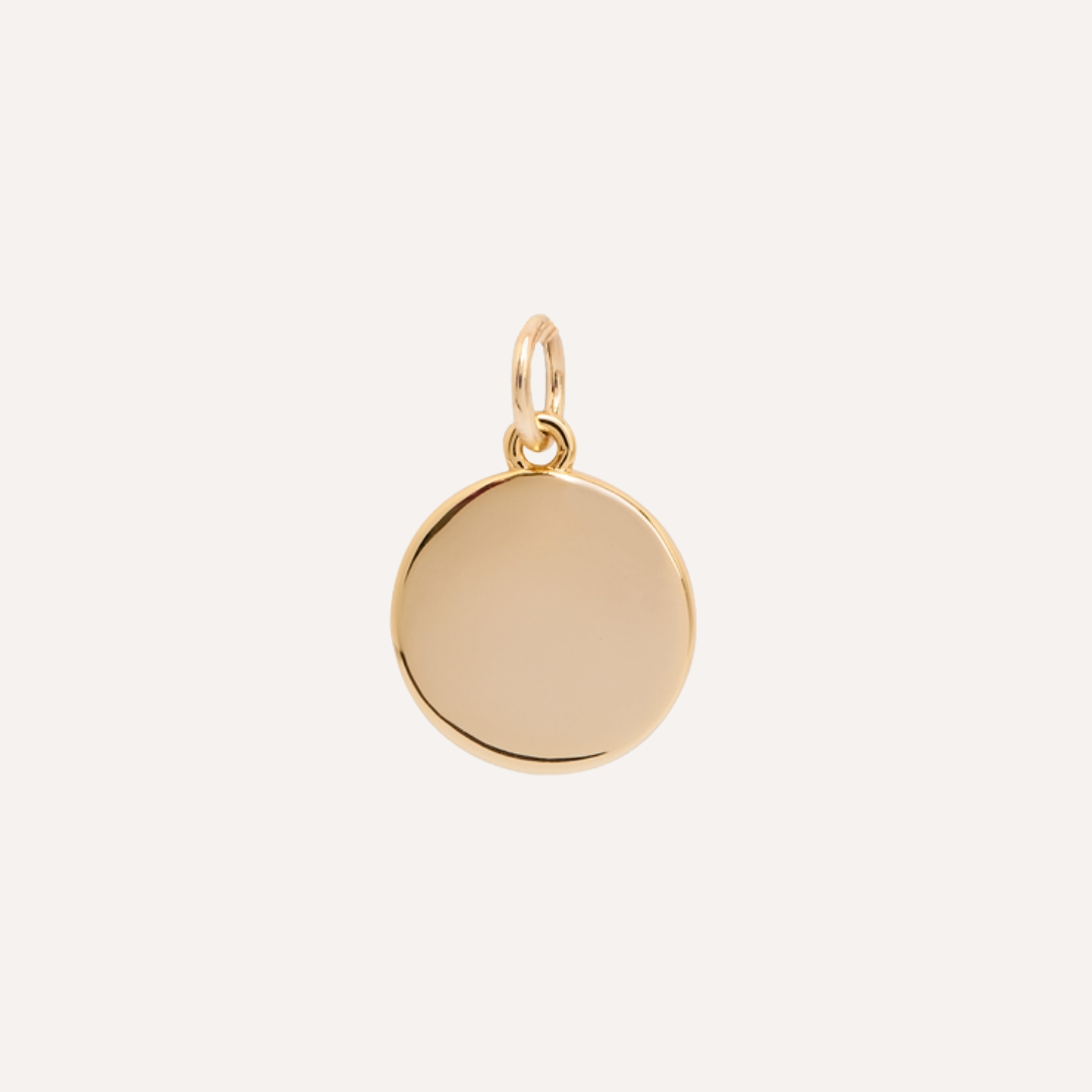 CHARM MEDALLÓN CÍRCULO PEQUEÑO BAÑO DE ORO