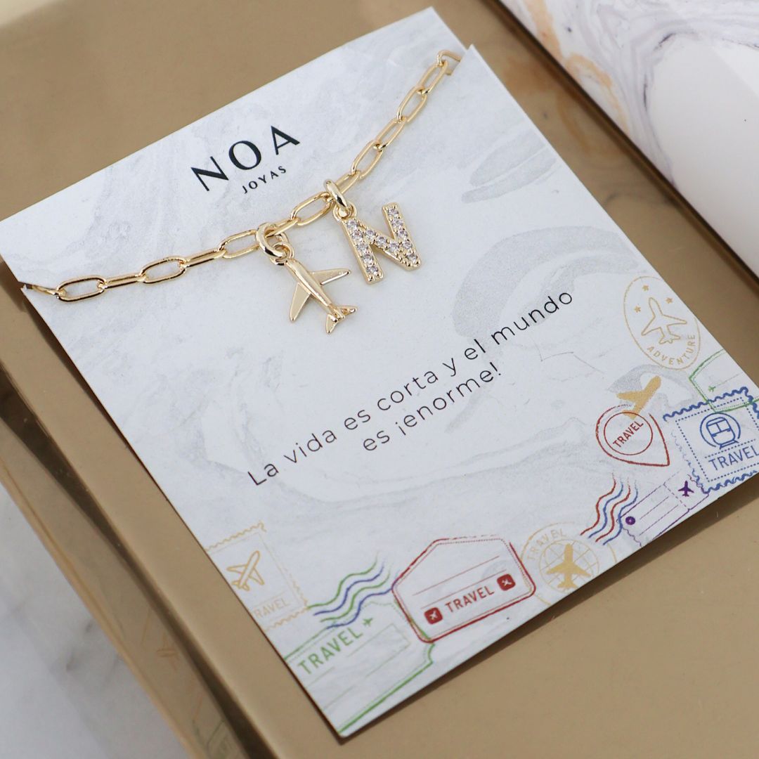 PACK PULSERA ADA + INICIAL + PLANE