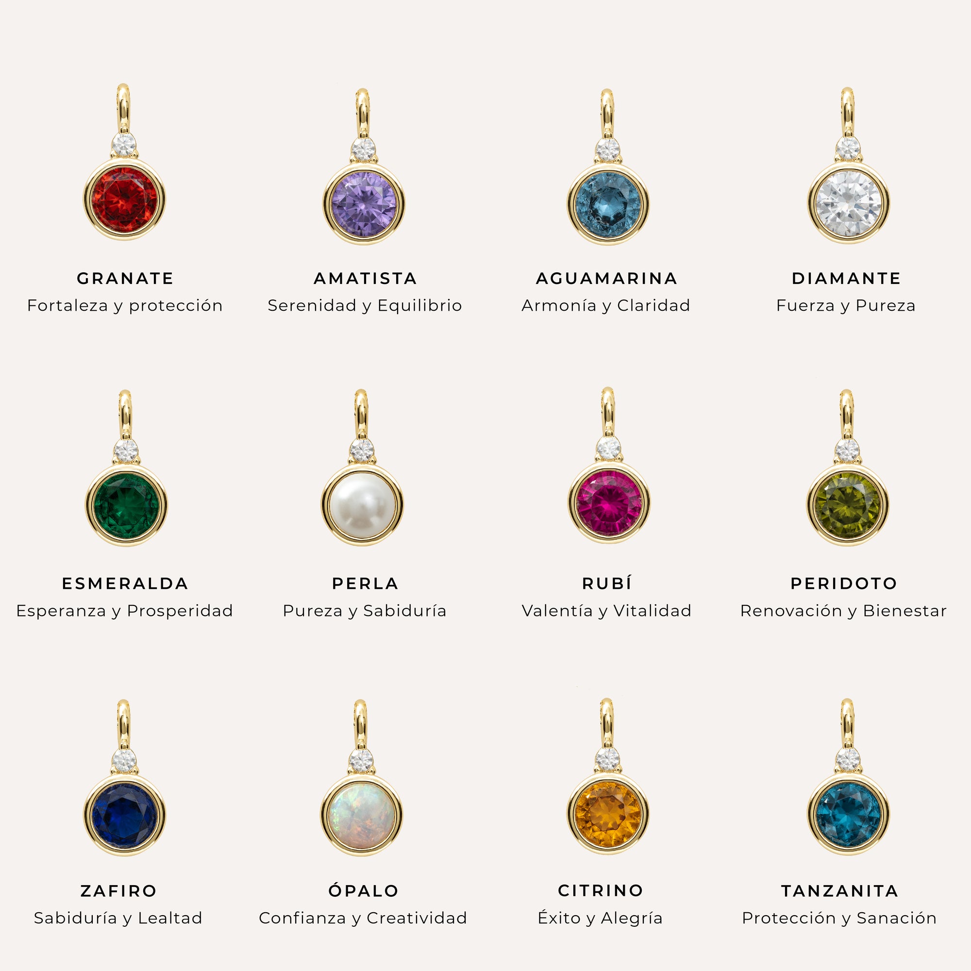 COLLAR TAURO Y PIEDRA BAÑO DE ORO