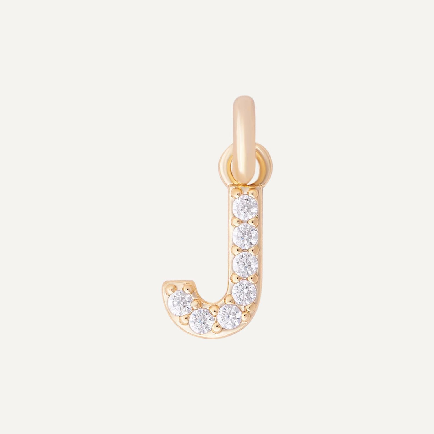 CHARM LETRA J BAÑO DE ORO