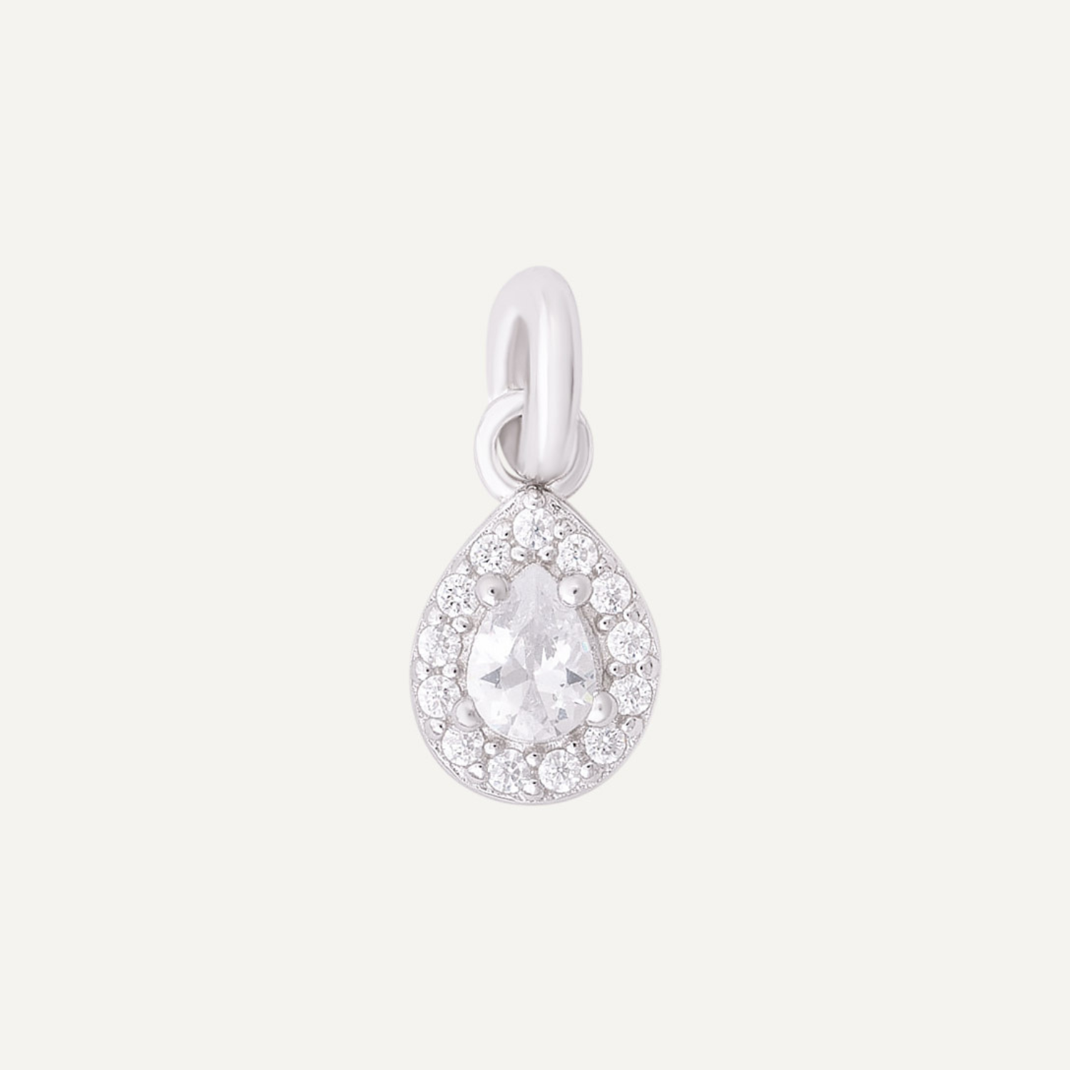 CHARM WHITE STONE PLATA