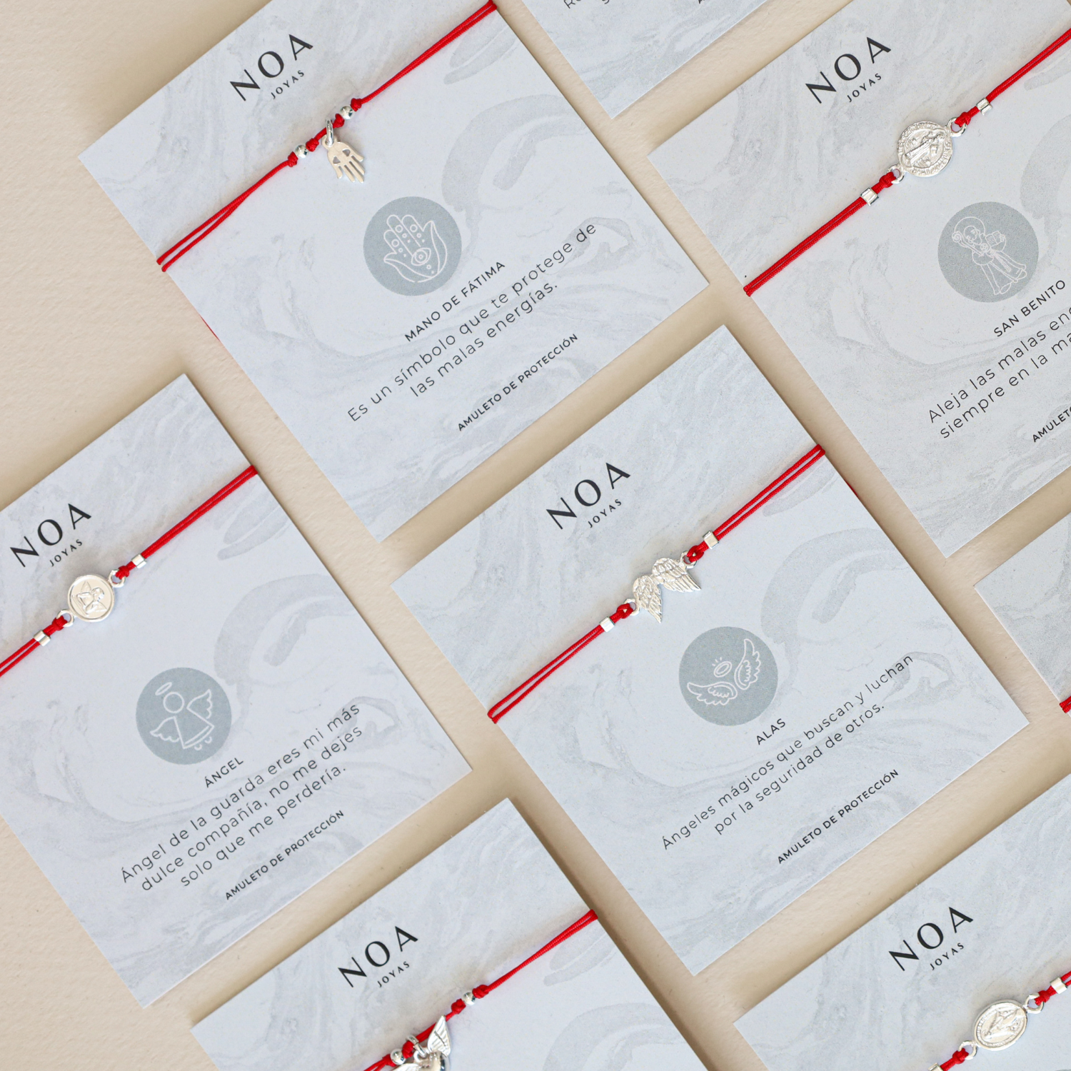 PULSERA HILO ROJO MANO DE FÁTIMA PLATA